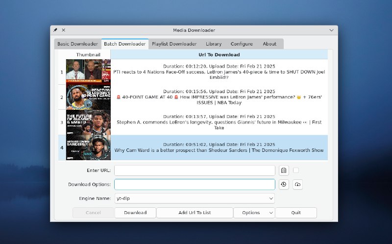 ⭐️ #软件 #开源 #解析⬇️ Media Downloader - 跨平台媒体下载工具▎软件平台：#Windows #macOS #Linux▎软件介绍：一个基于 Qt 开发图形界面程序，用于为命令行媒体下载工具（如 yt-dlp、gallery-dl、aria2 等）提供统一可视化前端