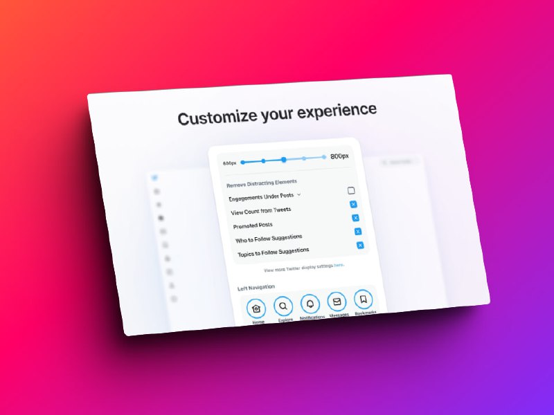 #Chrome插件分享 🚹 Minimal Theme for Twitterr / XTwitter 的最小主题（现在是 X）改进并清理了 x.com 界面🟠删除推荐帖子和建议🟠隐藏烦人的观看次数🟠删除分散注意力的趋势侧边栏🟠它还包括一个漂亮的“作家模式”🟠...🌐 Chrome商店 | Crx下载懒人配置：